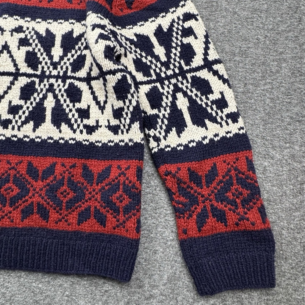 American Eagle Fair Isle Sweater Mens Sz L Lambs Wool Chunky Knit Nordic Cabin - Picture 9 of 13